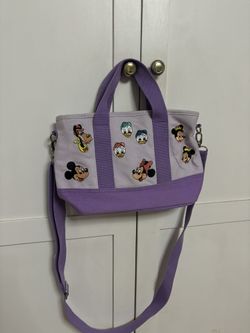 Mickey And Friends Purple Tote/ Crossbody