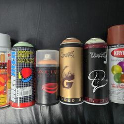 Vintage Old 6 PACK Spraypaint MTN MONTANA KRYLON SPANISH GERMAN GRAFFITI