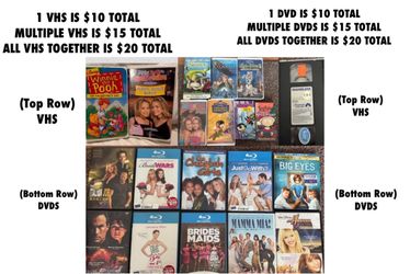 VHS & DVDS FOR SELL