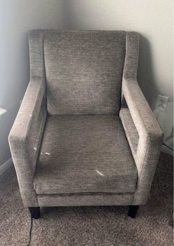 Gray Upholstered Accent Chair