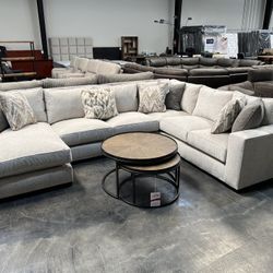 Large Plush Memory Foam Feather Sectional 