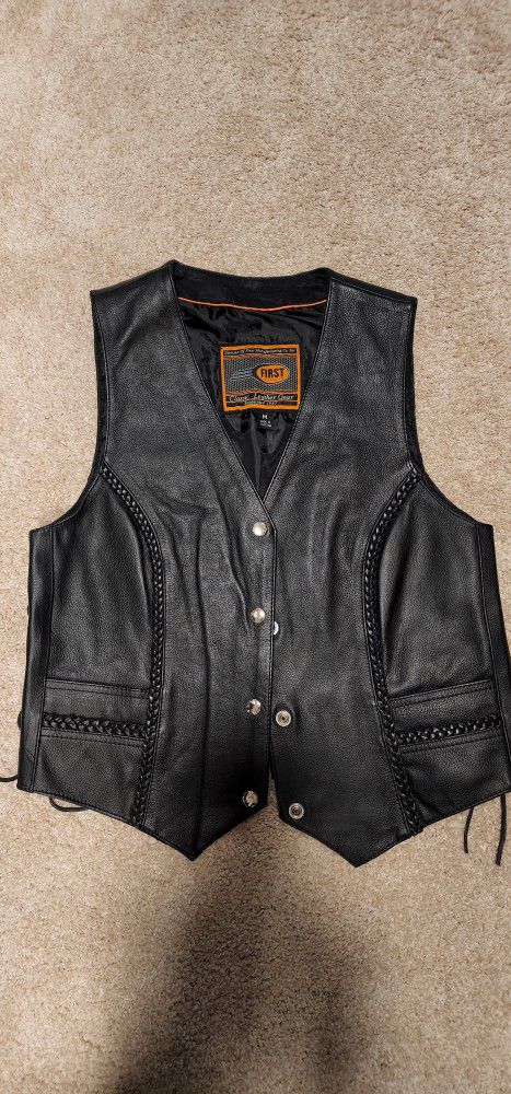 Men's Leather Vest with Liner