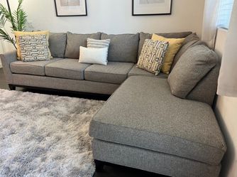 Grey sectional couch