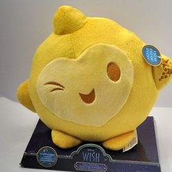 Disney Wish Star Plush Light Up Talking Star Toy Press Me Works 10” Yellow