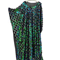 Plus Size Casual Sequin Kaftan Dress