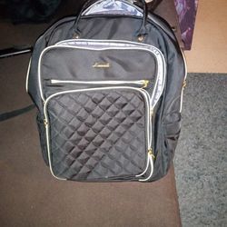 Loveook Black And Gold Backpack Or Diaper Bag