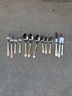 Fork,spoon, knife and plate
