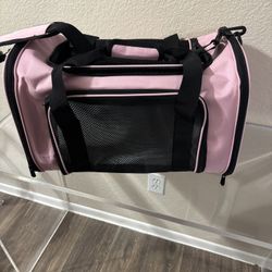 Henkelion Pet Carrier for Small Medium Cats Dogs Puppies up to 15 Lbs, TSA Airline Approved, Soft Sided, Collapsible Travel - Pink