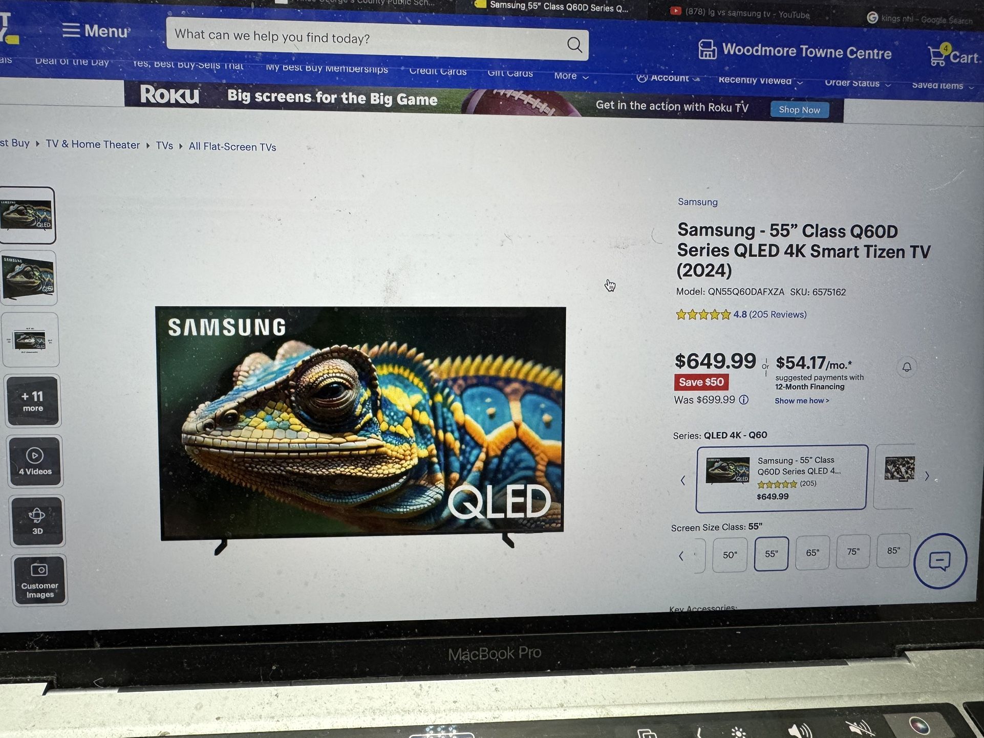 Samsung 55in Q60 2024 TV