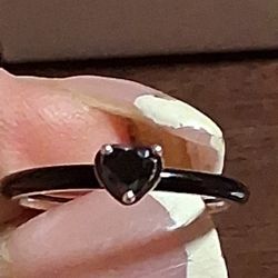 PANDORA ME BRAND NEW AUTHENTIC STERLING SILVER BLACK CHAKRA HEART RINGS 7 & 9 AVAILABLE
