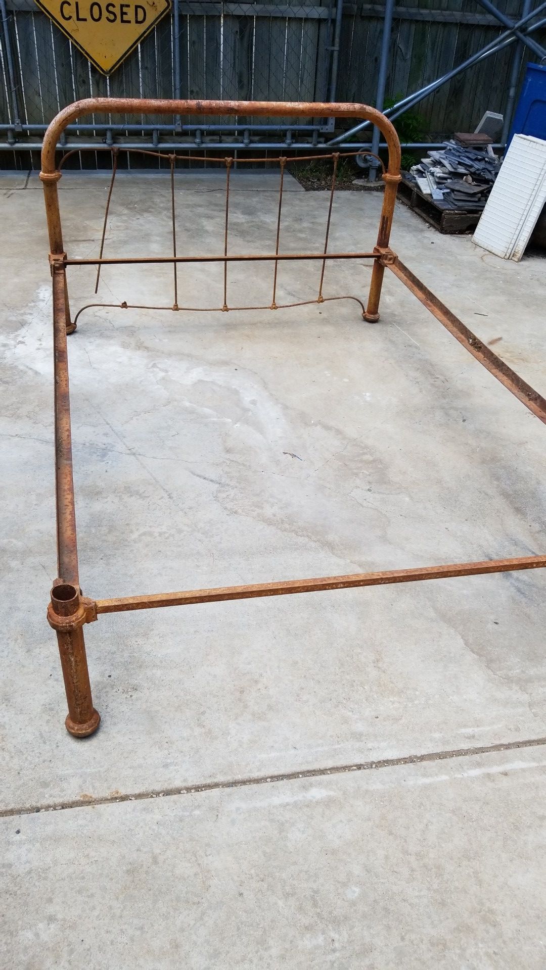 Antique bed frame