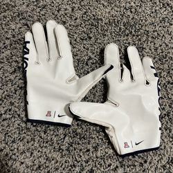 White University Of Arizona Football Gloves