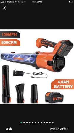 UNTIMATV 21 V Cordless Leaf Blower with Battery
