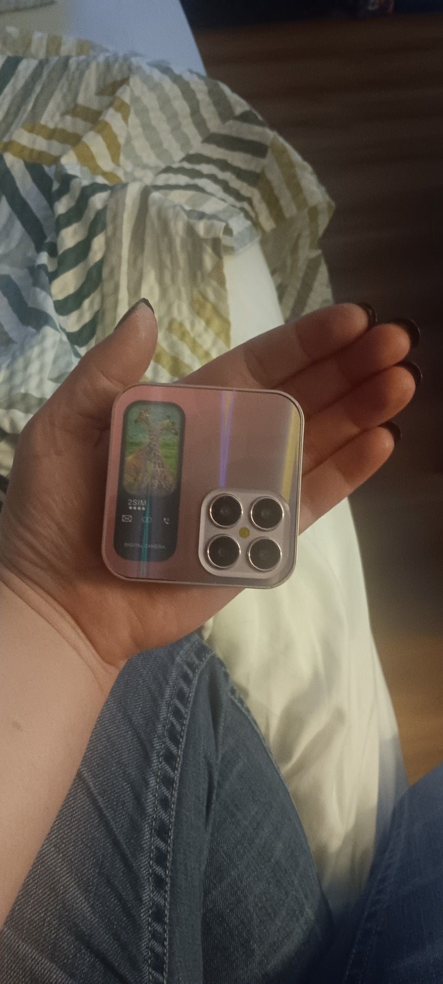 Pink Minature Foldable Cellphone