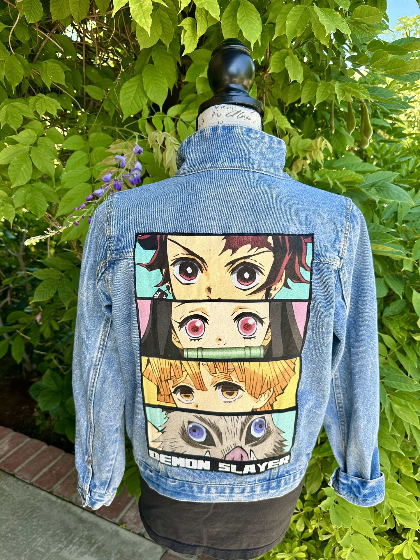 Demon Slayer Studded Jean Jacket-14-16
