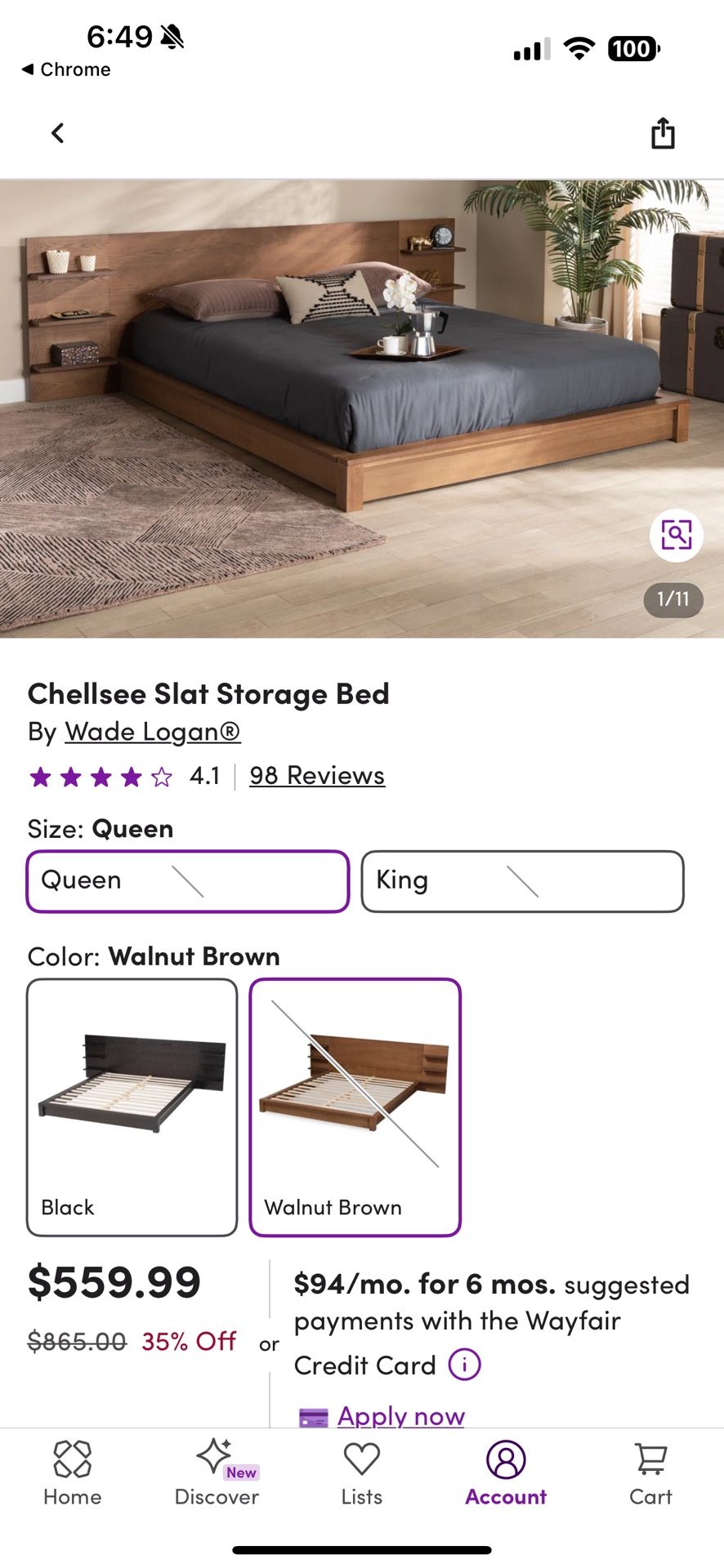 Brand New Queen, Size Wayfair Bed