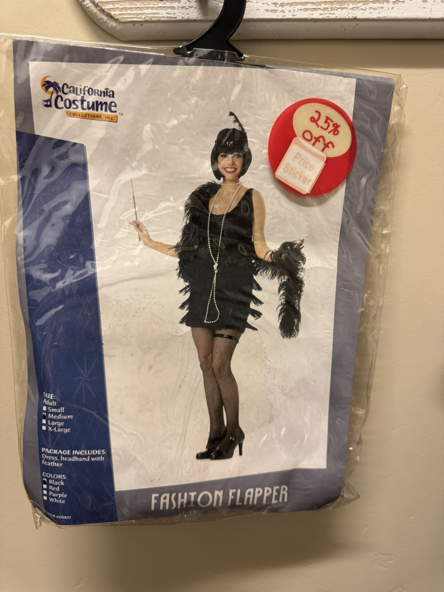 Fashion Flapper Costume - Adult size: M