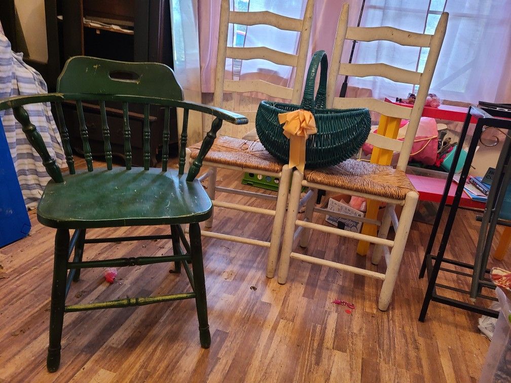 3 Chairs And Basket 27.00 