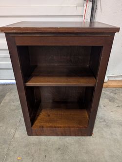 Compact Cherry Stained Wood Bookcase