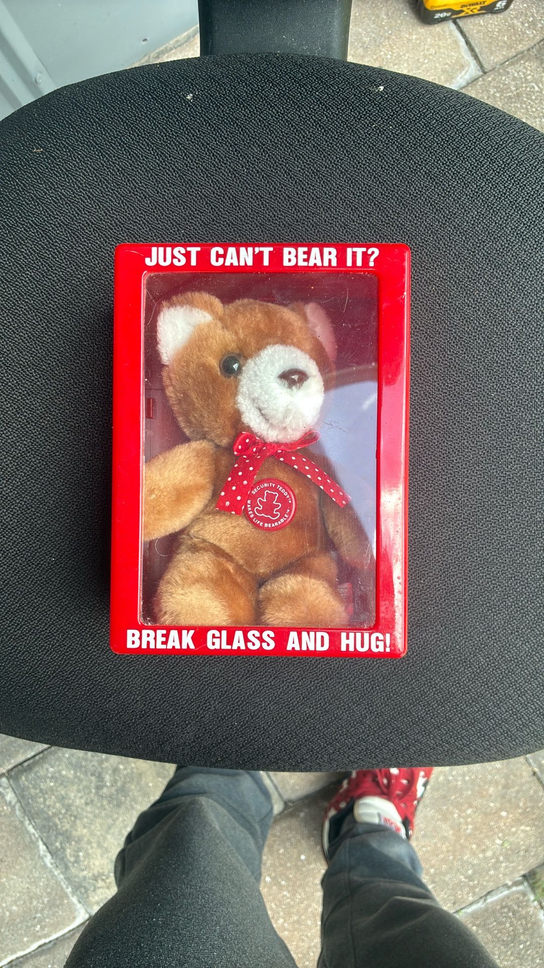 Rare 1985 Security Teddy Bear Funny Comedy Gift