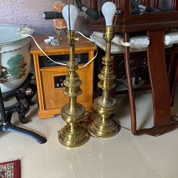 2 Solid Brass Lamp Base