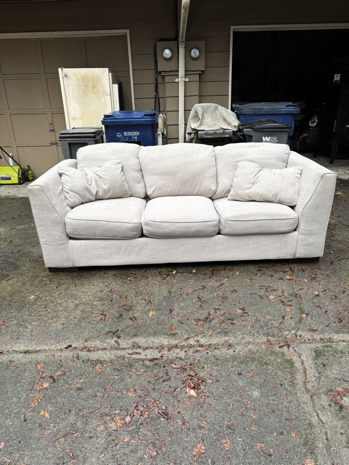 Beige 3 Seat Sofa