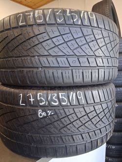 Pair of 275/35/R19 with 80% of tread or life CONTINENTAL EXTREME CONTACT HABLAMOS ESPAN̈OL