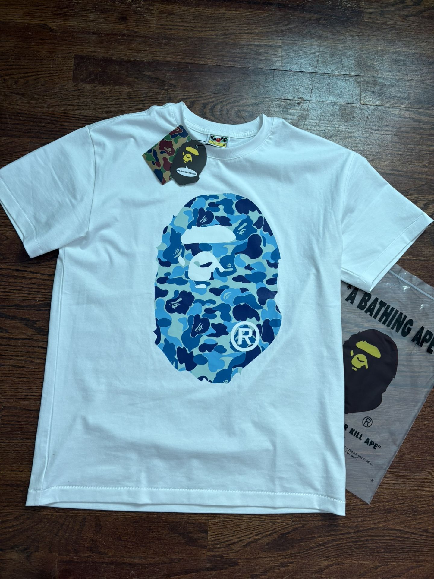 Brand new White/blue Bape T-shirt