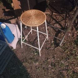 Wrought Iron Bar Stool Needs To Be Painted Only 