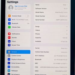 Apple iPad Pro 9.7” 128GB  Cellular Unlocked Fully Functional