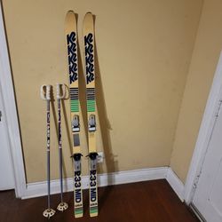 K2 Skis 233 MID USA 170cm With Tyrolia 350 Bindings And Poles