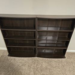 Two small bookshelves