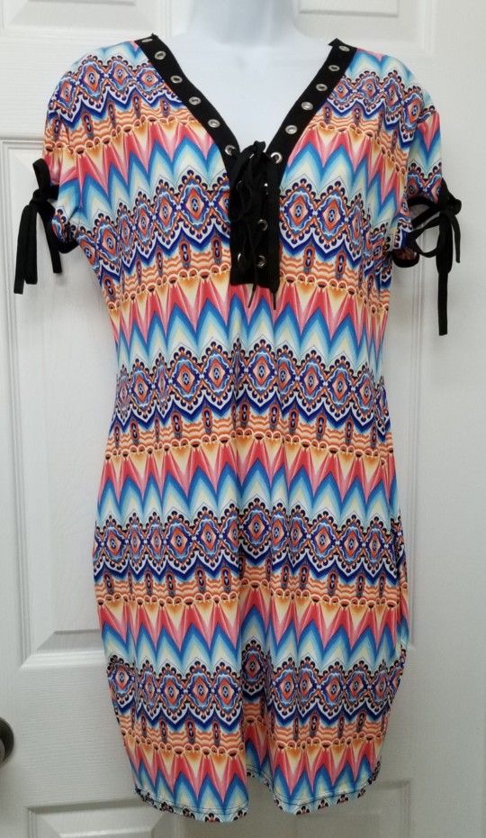 Multicolor Tunic Dress M
