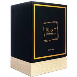 Lattafa Khamrah - Vanilla, Warm Spicy, Amber, Cinnamon - Eau de Parfum Long-Lasting Fragrance for Unisex, 3.40 Ounce / 100 ml 