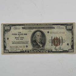 1929 NATIONAL CURRENCY $100.00