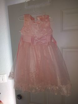 4/5 fancy pink flower girl dress