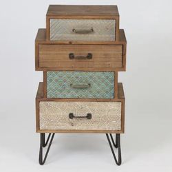 Chic 33.5 in. 4-Drawer Chest of Drawers End Table