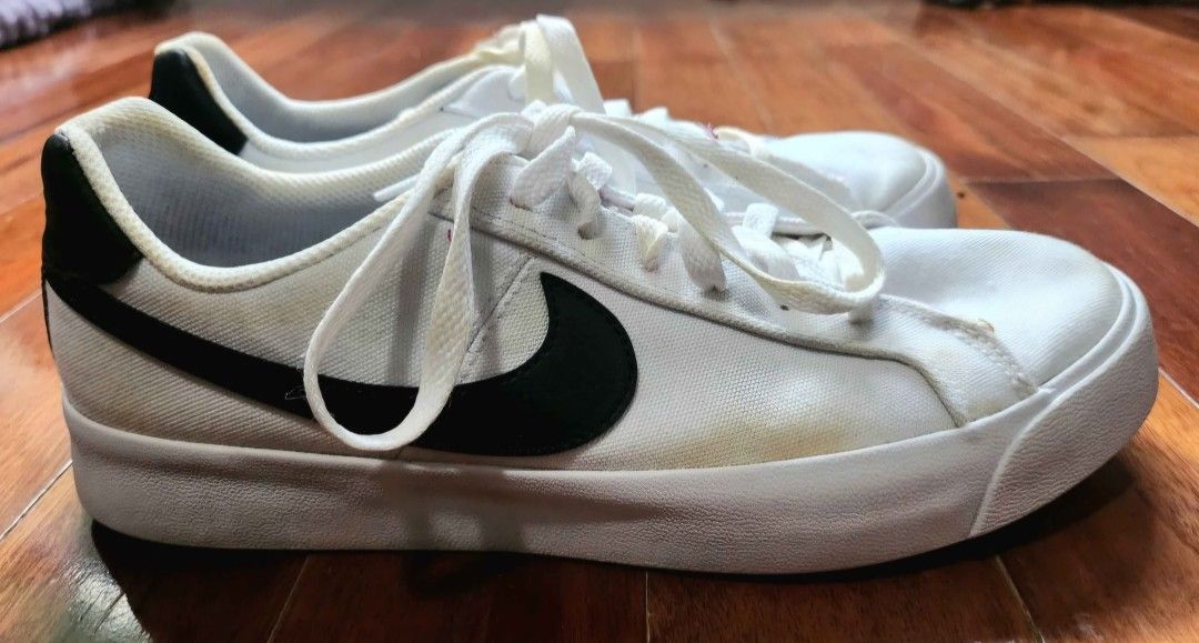 Nike Court Royale AC Canvas White & Black - size 8.5 