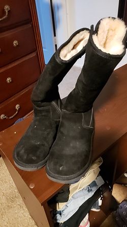 Black high calf Uggs