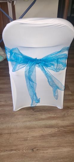 Turquoise blue ribbons