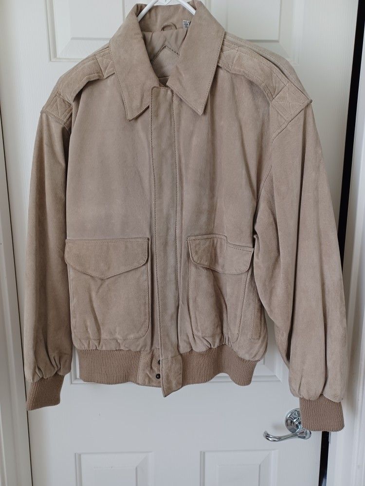 Suede Bomber Style Woman's Jacket