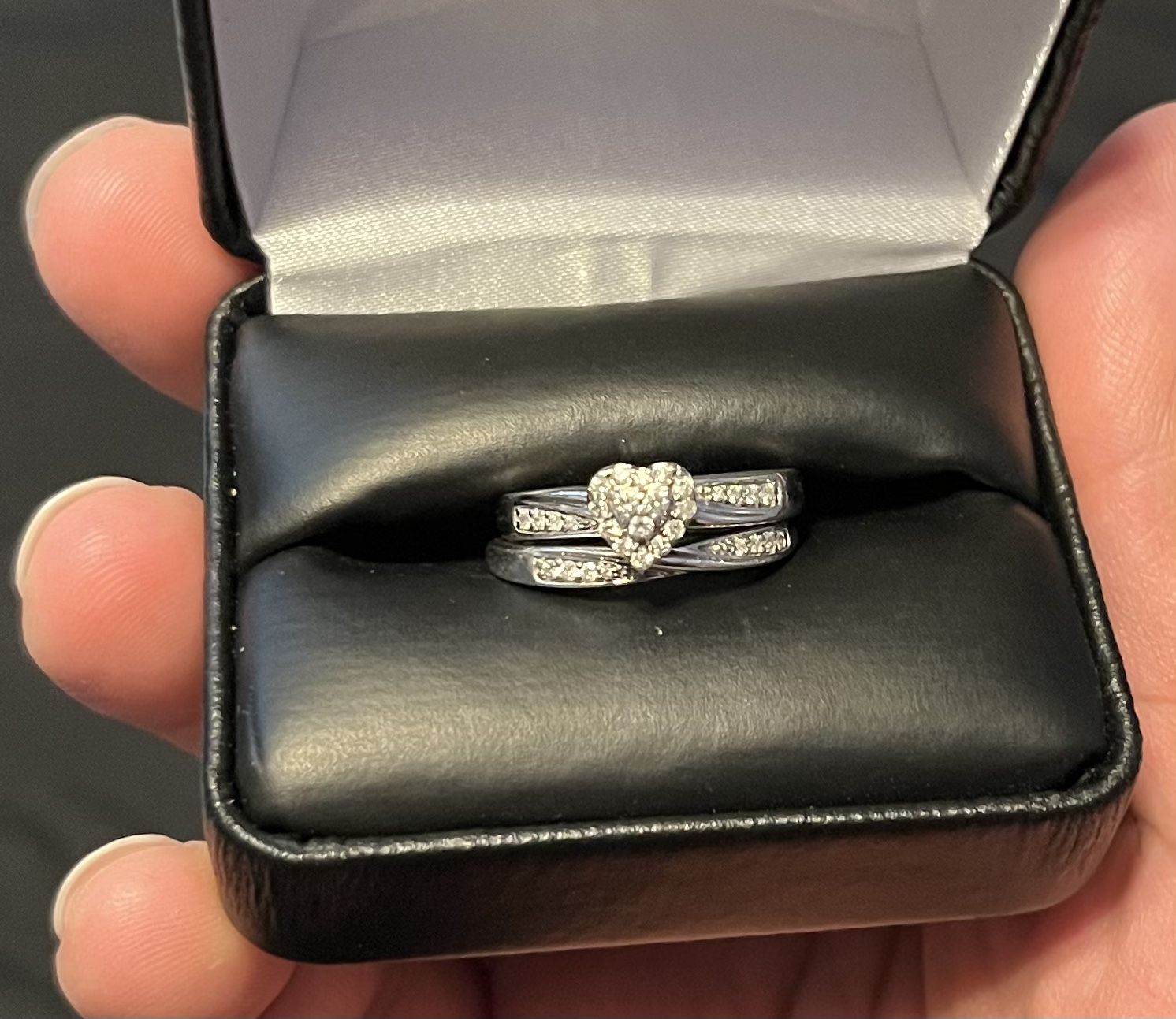White Gold Engagement Ring Set