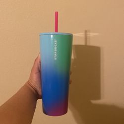 Multicolored Starbucks Tumbler