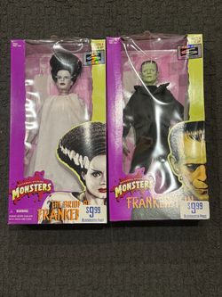 Blockbuster Universal Studios Monsters Set - Frankenstein and The Bride of Frankenstein