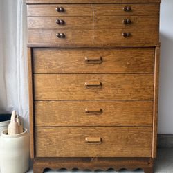 Vintage Mid-Century Modern Tallboy Dresser