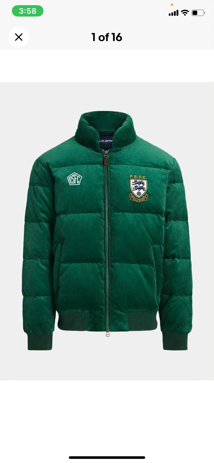 Polo Ralph Lauren PoloSport Corduroy Down Puffer