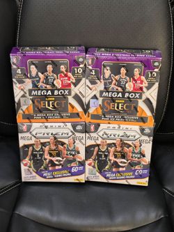 2025 Select & Prizm WNBA Basketball Cards Mega Box! 4 Box Lot! Caitlin Clark! Paige Bueckers Rc! New Factory Sealed!