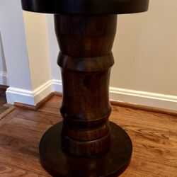 Small Wood Accent Table Unique Conversation Piece