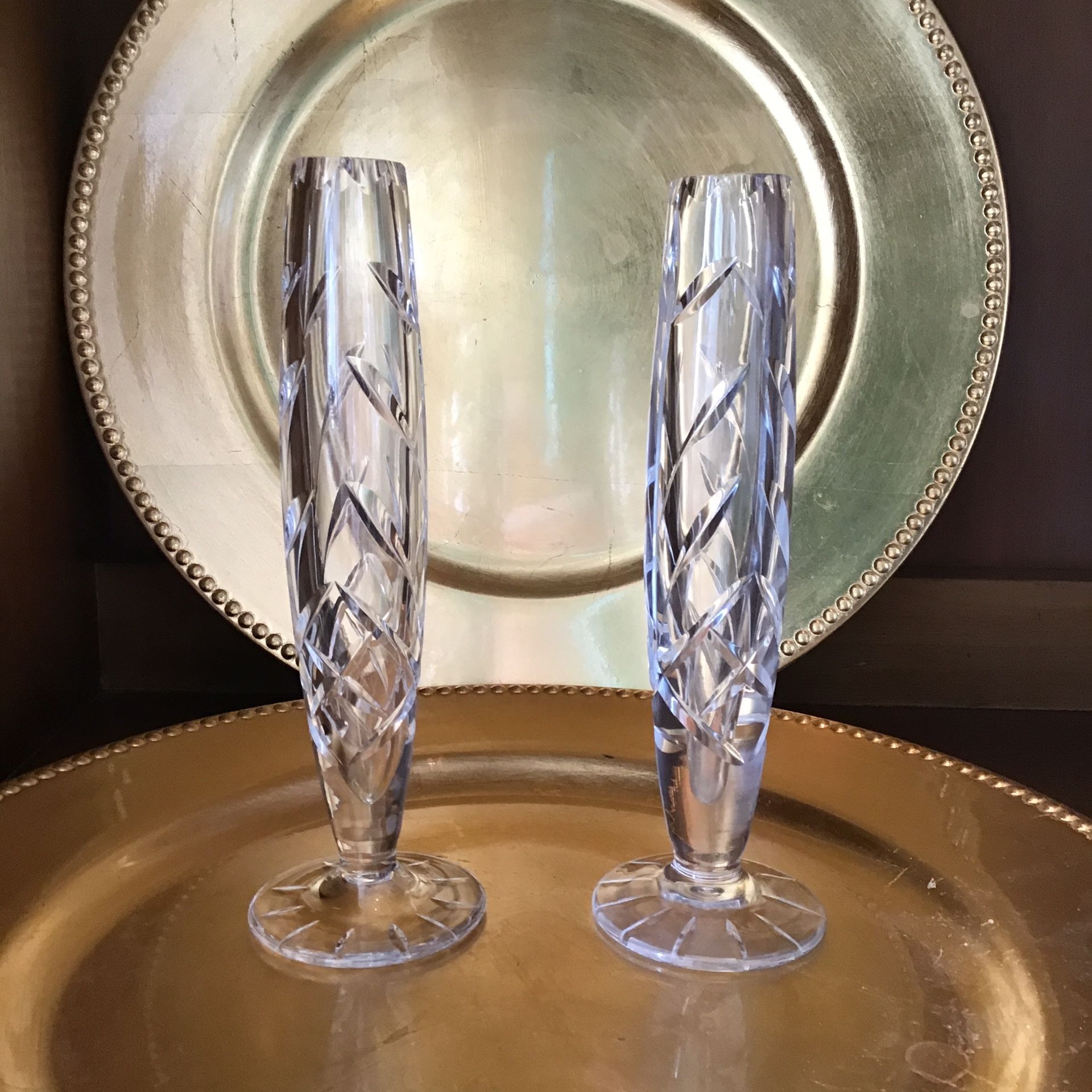 Two Crystal Liqueur Glasses