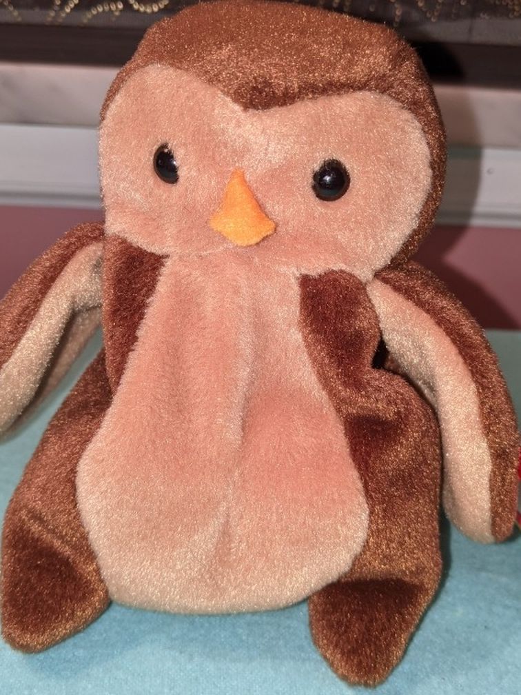 Ty Beanie Baby Hoot 1995 with ERRORS MWMT